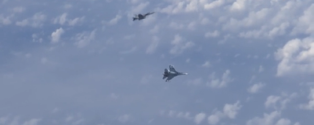 Су-27 оттеснили истребитель НАТО от самолета Сергея Шойгу над Балтикой