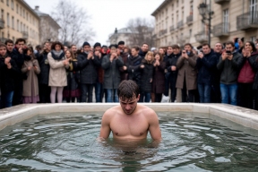 Крещенские купания отменили в Туве из-за слабого льда на Енисее