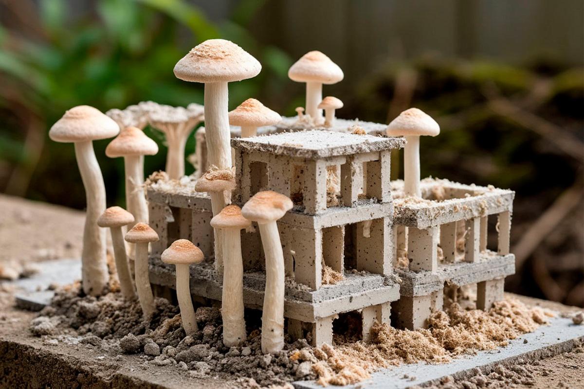 Учёные разработали живой строительный материал из грибов и бактерий