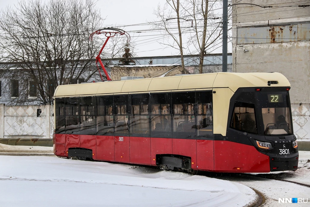 Еще два новых трамвая «МиНиН» начали движение в центре Нижнего Новгорода