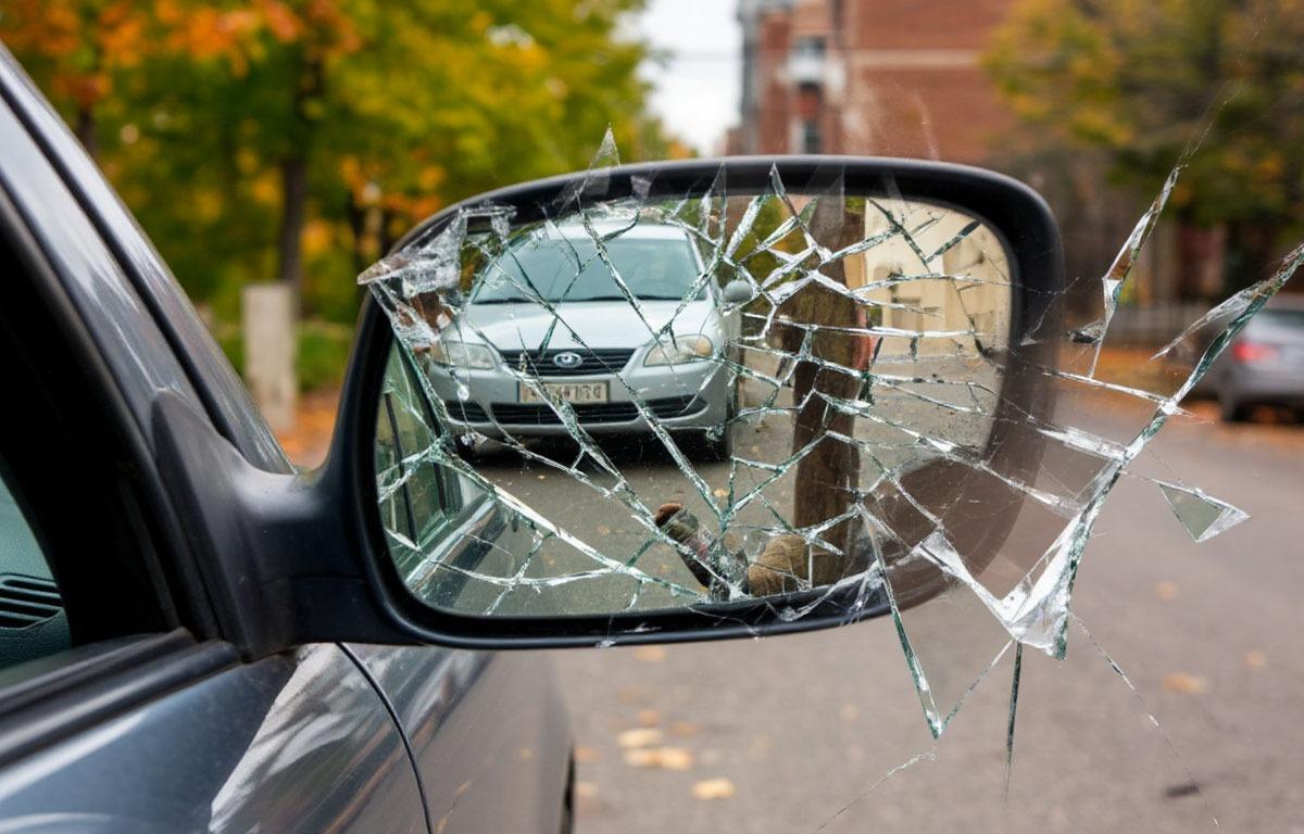 Ногами по зеркалам: как неизвестный за ночь разбил десятки BMW и Range Rover в Кургане