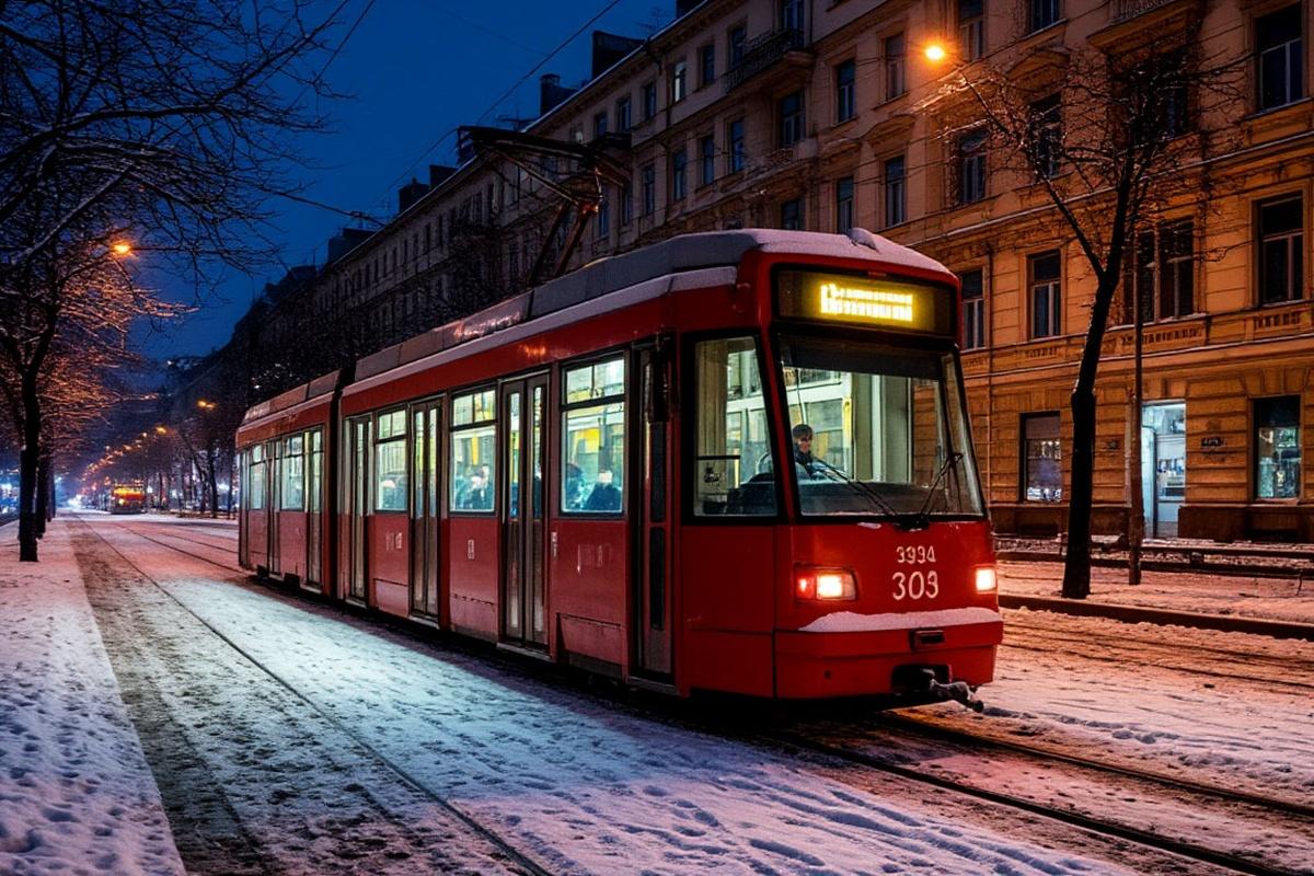 В Петербурге на новой трамвайной линии произошла авария через несколько часов после открытия