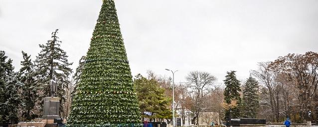 В Ростове начали наряжать главную новогоднюю ель города