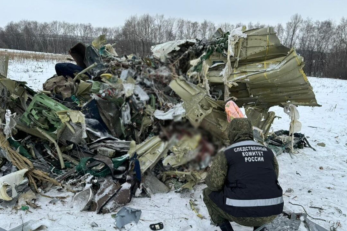 СК РФ назвал точку пуска ракеты, сбившей Ил-76 с пленными под Белгородом