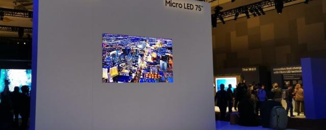 Samsung представит новый телевизор на базе MicroLED