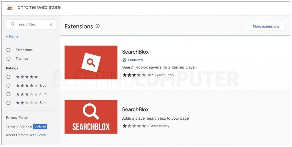 У плагина SearchBlox для Chrome выявили уязвимость, позволяющую воровать учетные записи Roblox и Rolimons