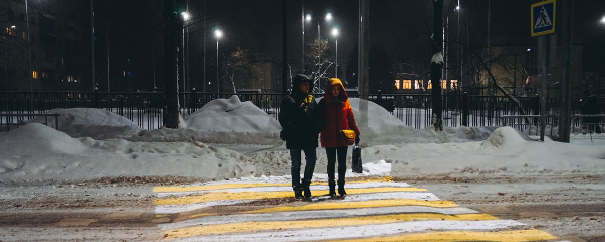 В Щелкове установили проекционную подсветку на двух пешеходных переходах