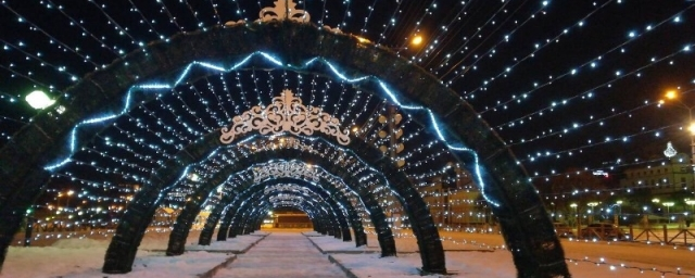 Световой туннель на Чебоксарском заливе включат на Новый год