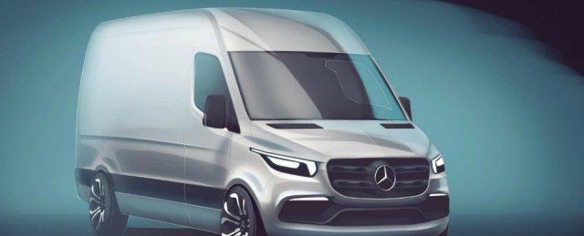 Mercedes опубликовал первое изображение нового Sprinter