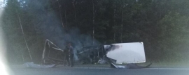 В Саратове водитель погиб в загоревшейся после ДТП «Ладе Ларгус»