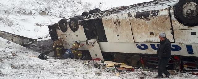 Пассажирский автобус опрокинулся в Ивановской области
