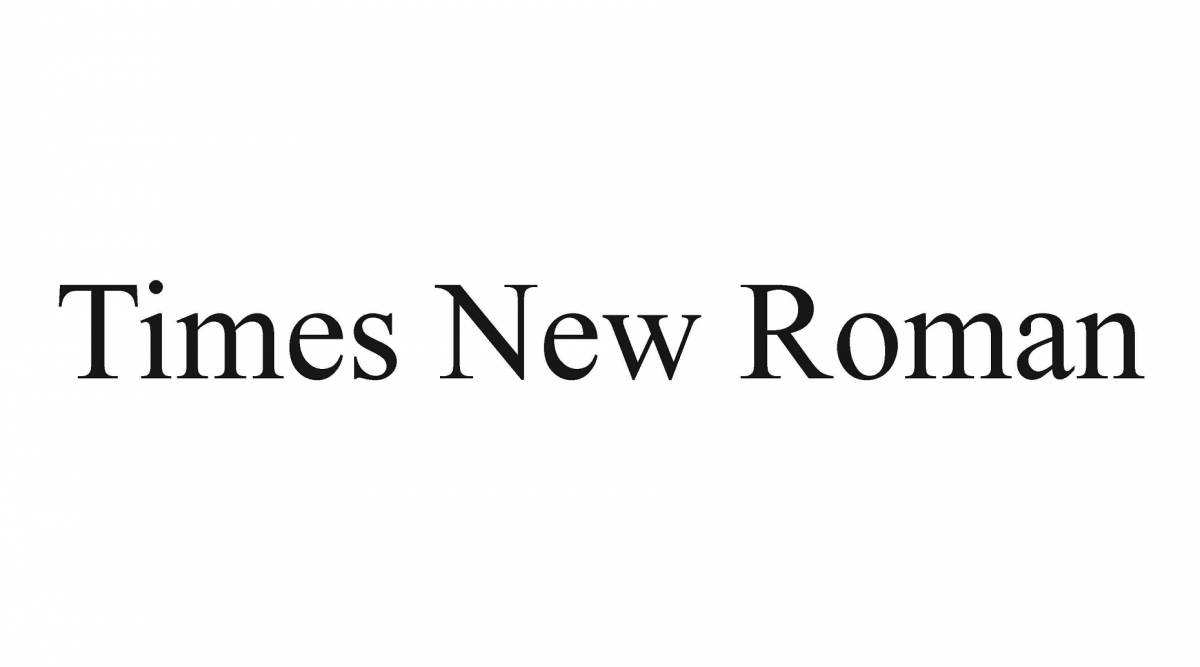 Шрифт times New Roman.