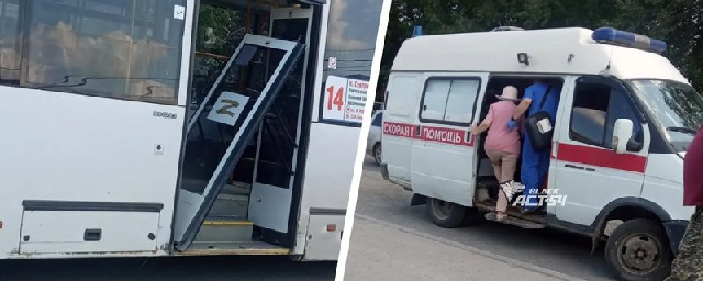 В Новосибирске дверь автобуса №14 упала на голову горожанки