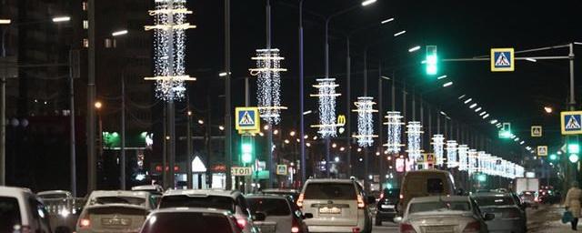 В Красноярске декоративная иллюминация с 19 декабря начнет работать в праздничном режиме