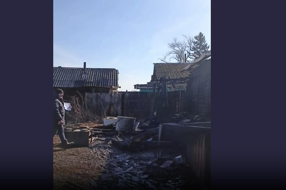 В Омской области при пожаре погибли бабушка с внучкой