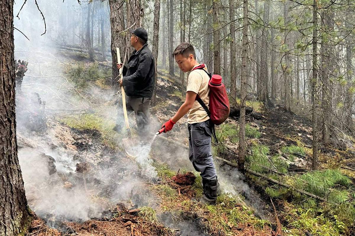 На борьбу с лесными пожарами в Туве брошены дополнительные силы
