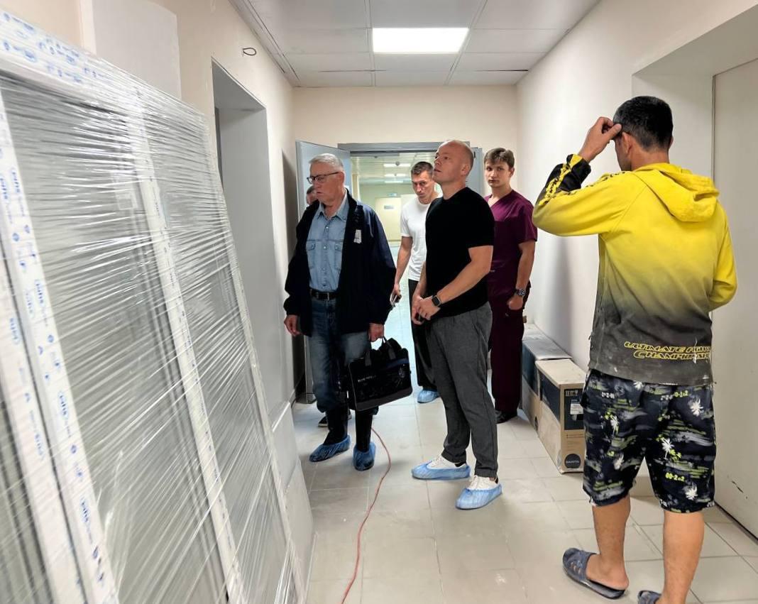 В Красноармейске Городского округа Пушкинский продолжается ремонт медико-санитарной части №154