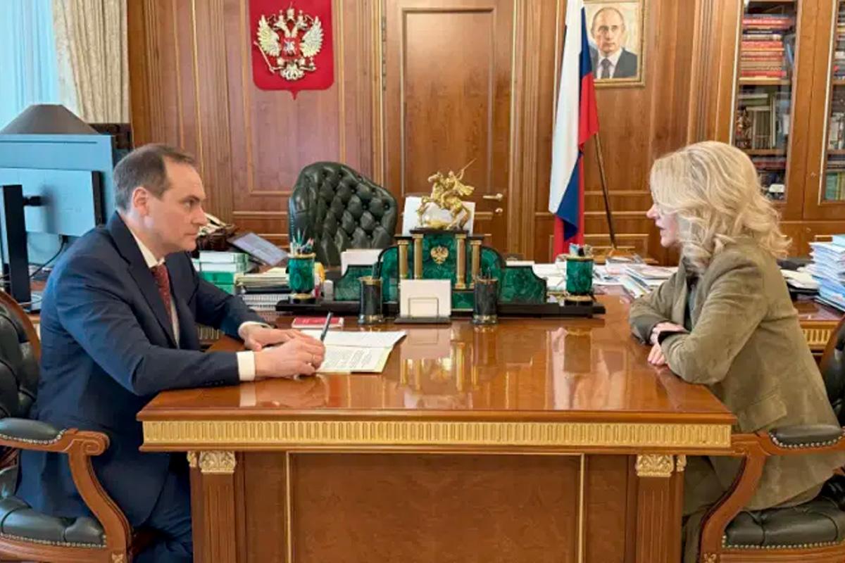 Артем Здунов и Татьяна Голикова обсудили развитие медицины в Мордовии