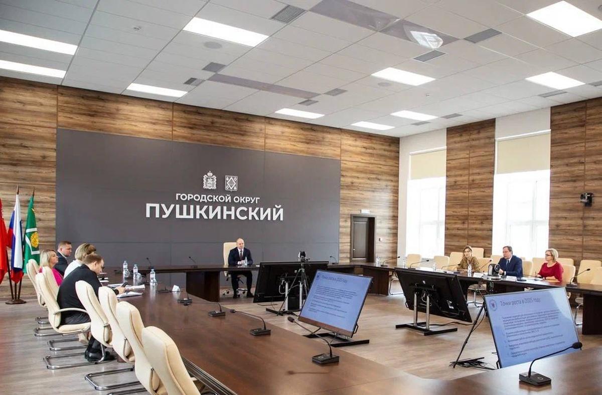 Глава Городского округа Пушкинский Максим Красноцветов провел здравчас