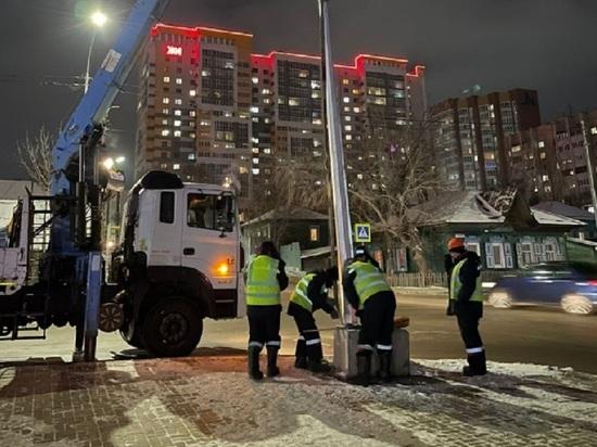 В Барнауле в переулке Ядринцева будет светло после установки 26 новых фонарей