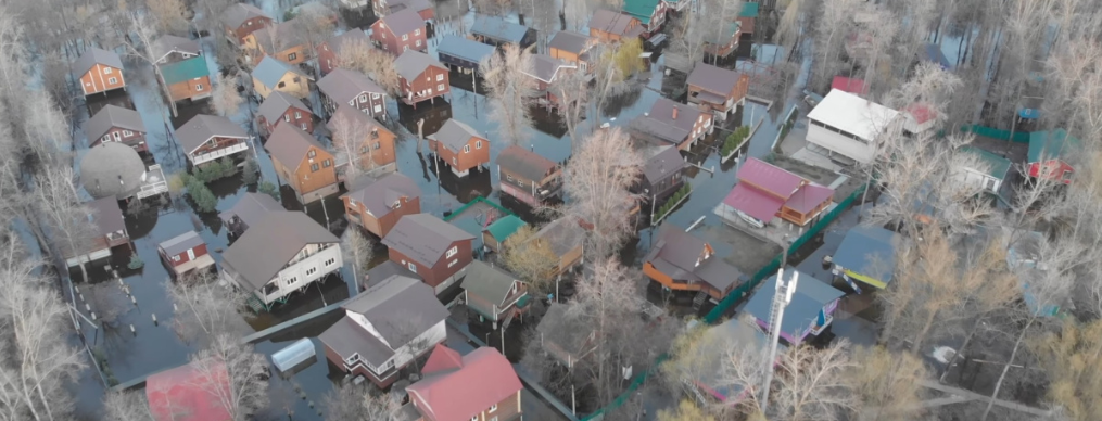 В Самаре под воду ушел коттеджный поселок в Красноглинском районе