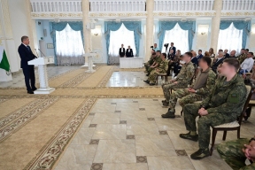 Глава Башкирии Радий Хабиров назвал воинов СВО лучшими людьми и пообещал их родным надлежащую соцподдержку
