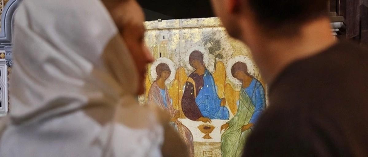 Икона «Троица» Андрея Рублёва пробудет в храме Христа Спасителя полгода
