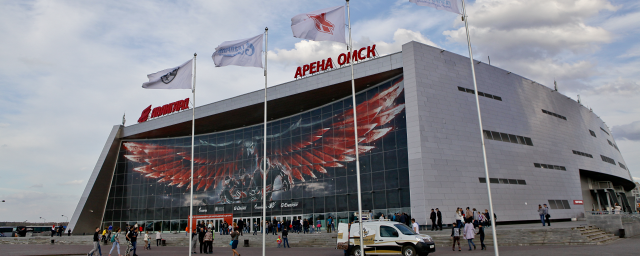 Ледовую «Арену Омск» показали с высоты птичьего полета