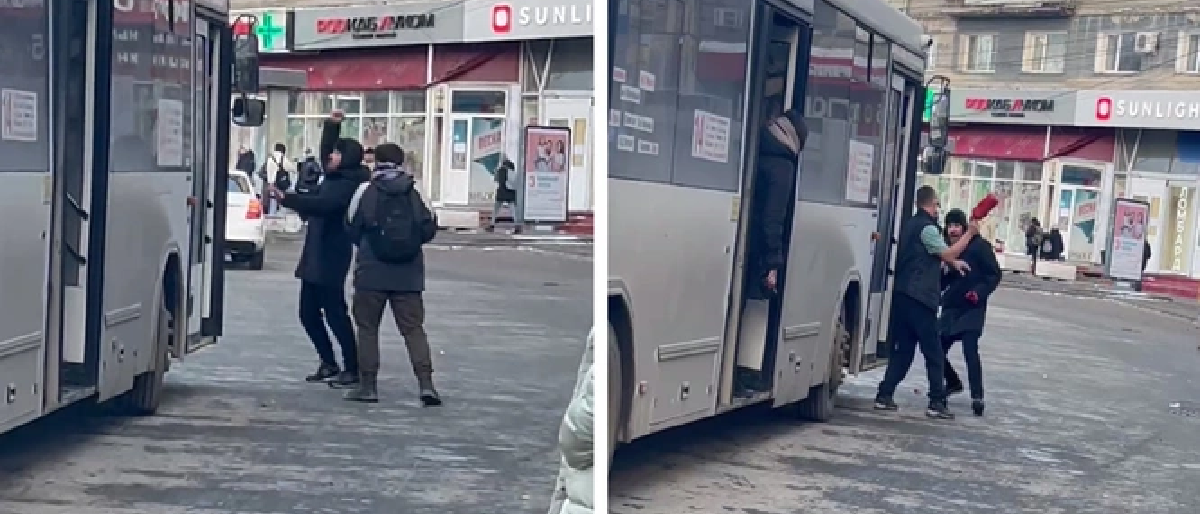 В Новосибирске водитель автобуса ударил пассажира огнетушителем
