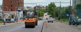 В Хабаровске ремонтируют дорогу на улице Быстринской