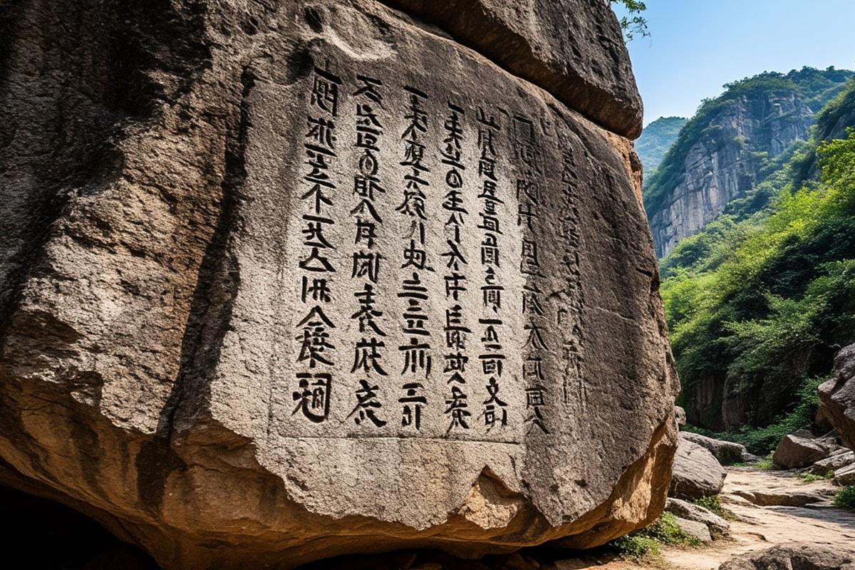 В Китае обнаружена уникальная наскальная надпись возрастом более 2200 лет