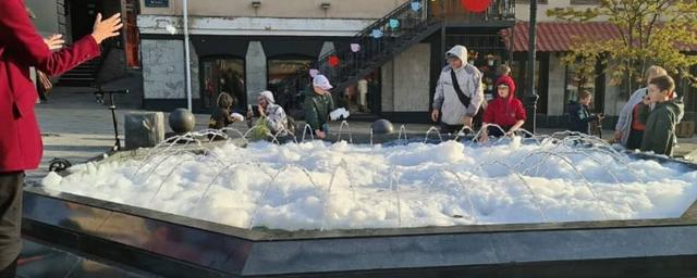 Во Владивостоке вандалы испортили фонтан, устроив «пенную вечеринку»