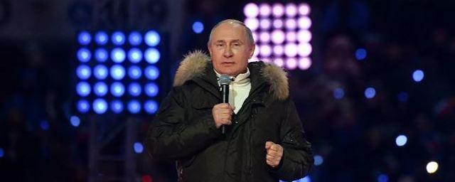 Путин выступил на концерте в «Лужниках», посвященном Крыму