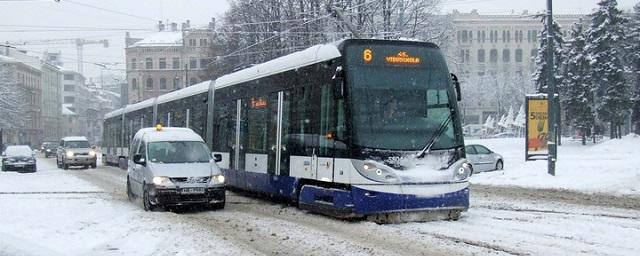 В Риге общественный транспорт станет бесплатным из-за снегопада