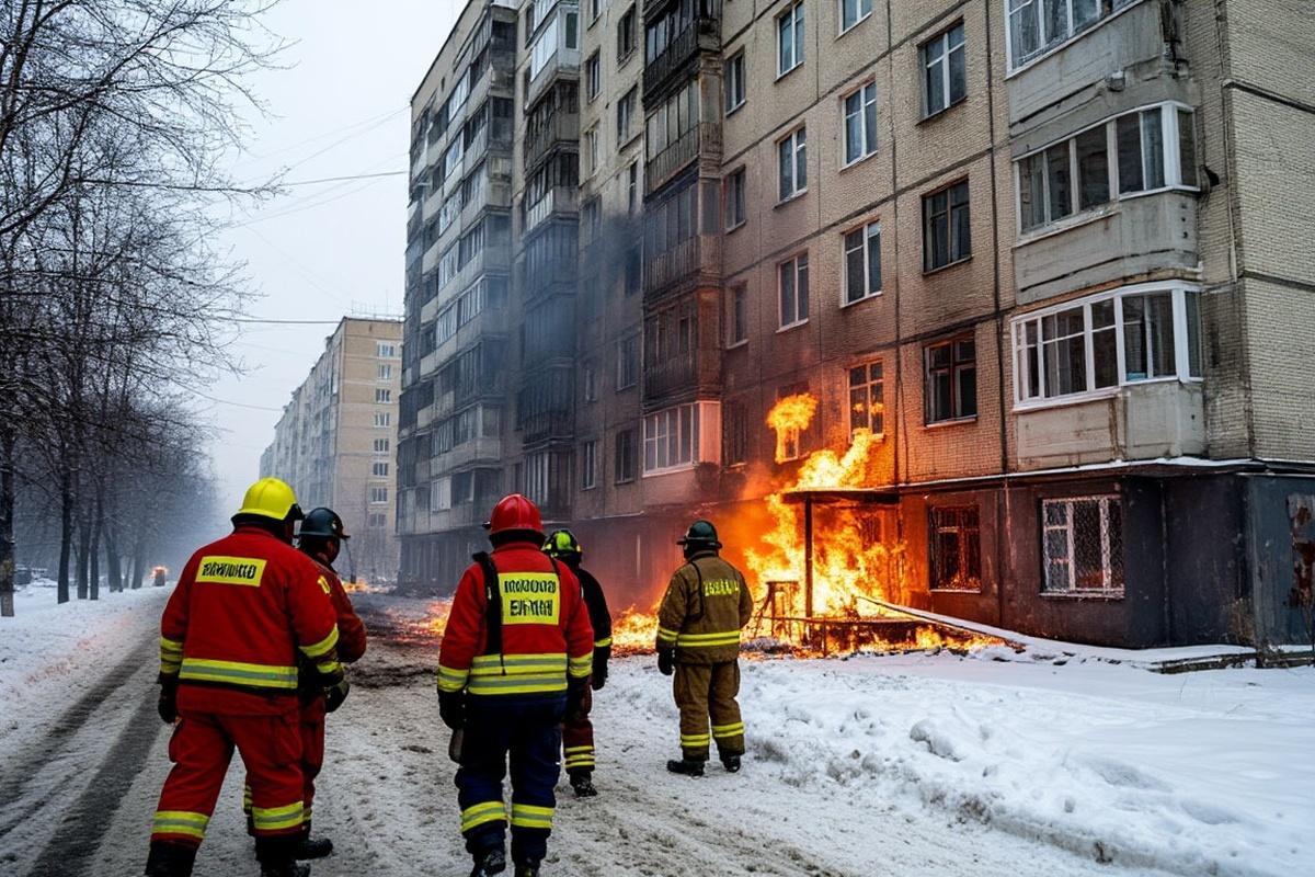 Юноша пострадал при пожаре в доме на Гастелло в Новосибирске