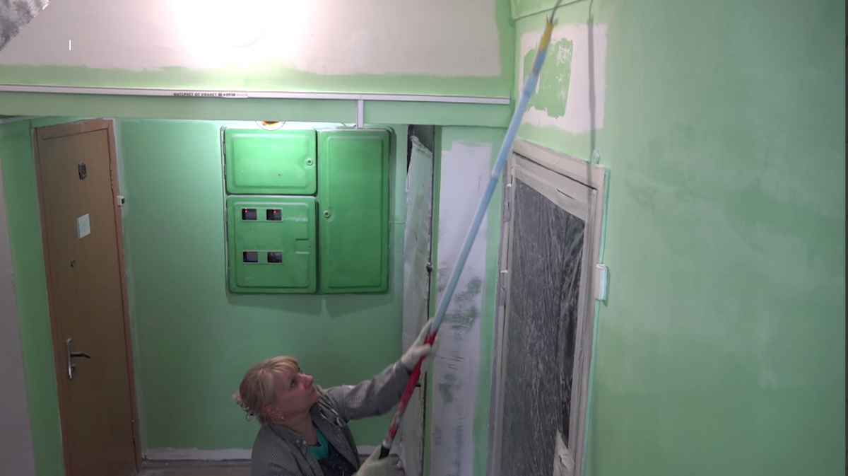 В Городском округе Пушкинский проходит ремонт подъездов в МКД по губернаторской программе «Мой подъезд»