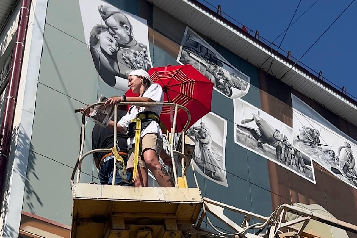 В Саранске создают мурал, посвященный героям Великой Отечественной войны