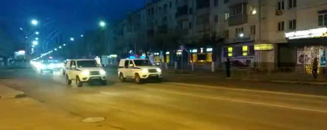 По рязанским улицам проехала колонна полицейских авто с сиреной