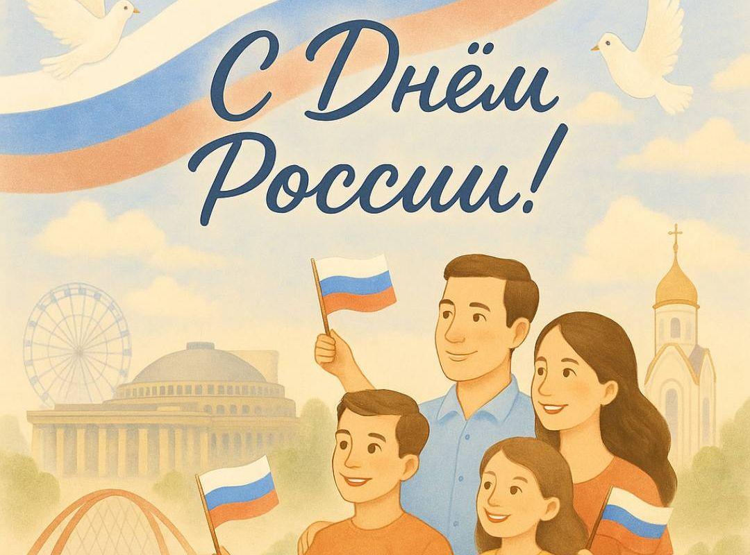 Мэр Максим Кудрявцев поздравил новосибирцев с Днем России