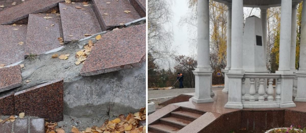 В ульяновском парке отремонтировали разрушенную лестницу гончаровской беседки
