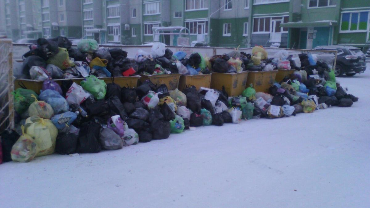 На новогодние праздники дворы Салехарда и Ноябрьска завалило мусором