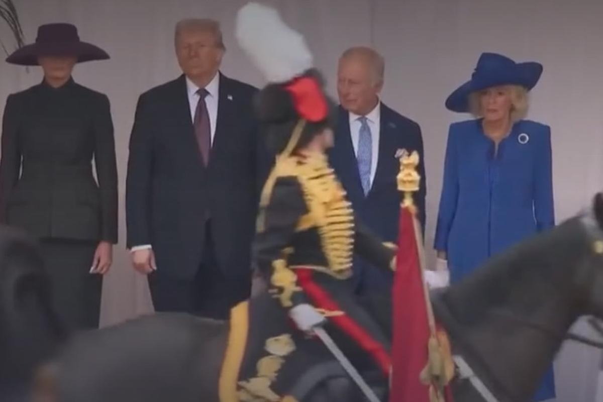 Конь почётного караула испражнился перед Трампом и Карлом III в Британии