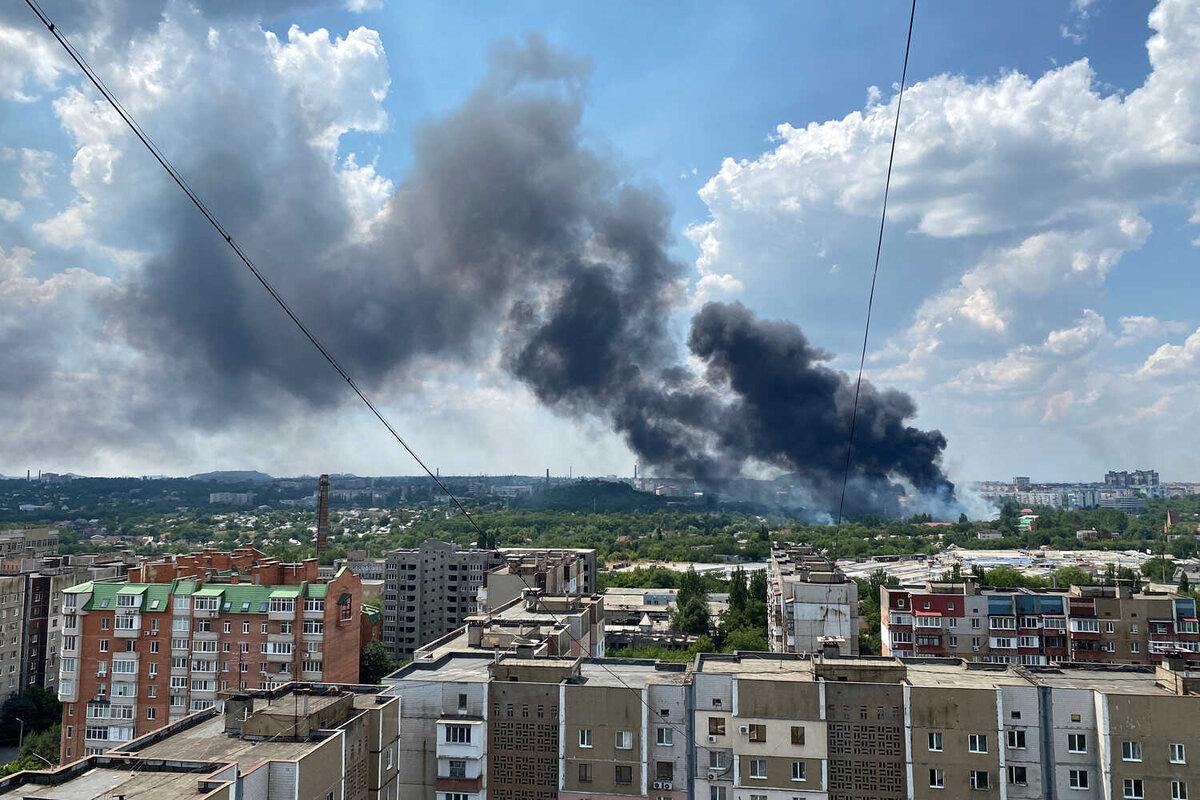В районе Краматорска после удара ВС РФ произошел пожар