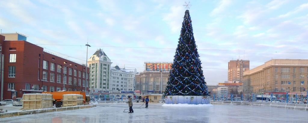 В Новосибирске установят три новогодние елки за 2,5 млн рублей
