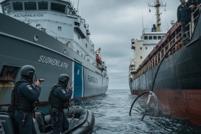 В Финском заливе задержали судно по подозрению в повреждении кабеля между Хельсинки и Таллином