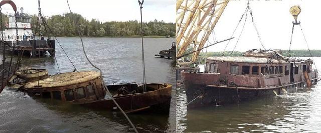 В Тверской области со дна подняли затонувшее в 2016 году судно