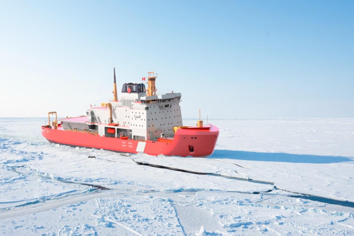 На канадской верфи приступили к резке металла для строительства нового арктического ледокола