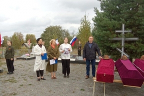 В Карелии перезахоронили останки бойцов Великой Отечественной войны