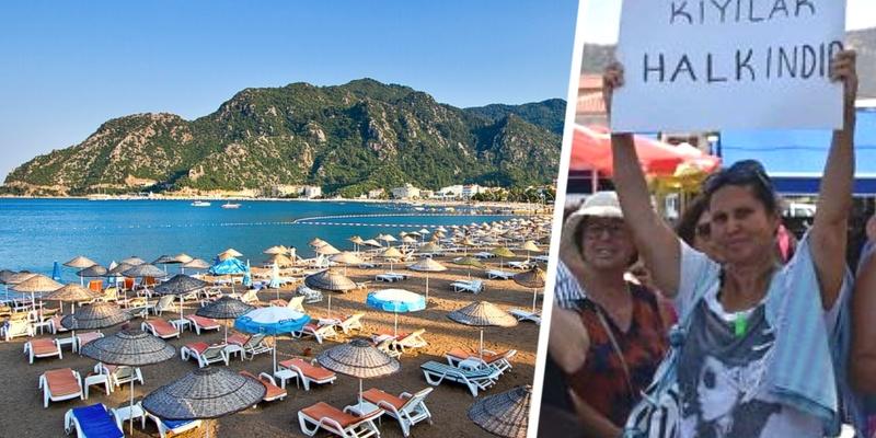 Жители курортов Турции протестуют против захвата отелями пляжных территорий