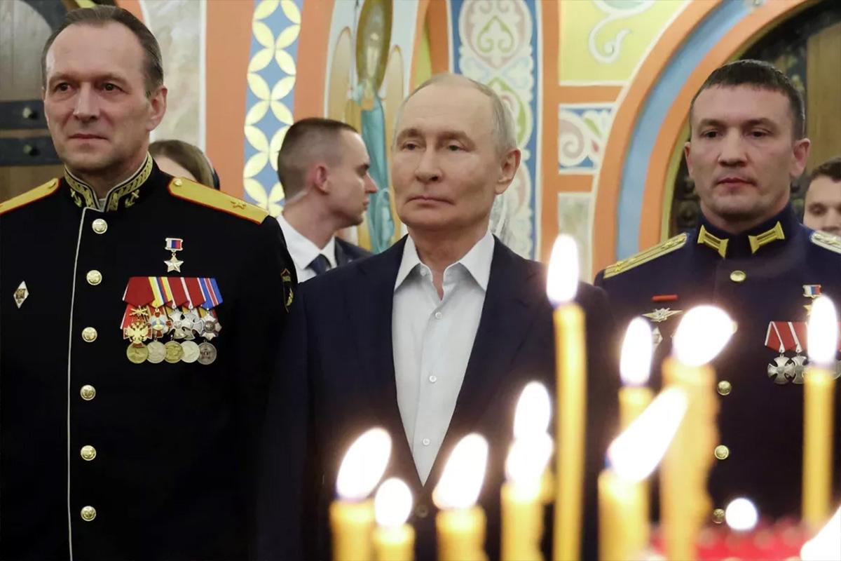 Путин встречает Рождество Христово в одном из храмов Подмосковья